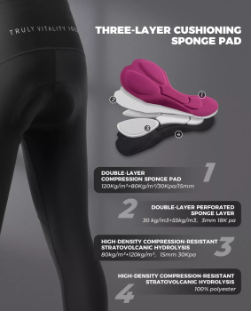 ROCKBROS | TVI Damen Fahrradhose – Gepolsterte Lange Radhose für Herbst/Winter, Sportbekleidung S-XXXL